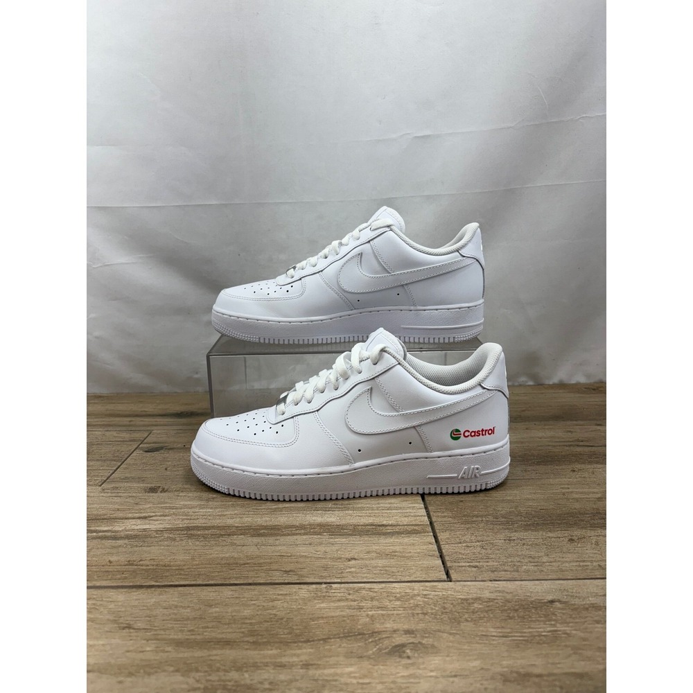 Nike Air Force 1 Low Castrol White Sneakers Casual Shoes Size 10.5